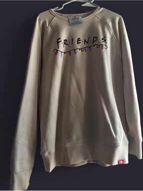 Friends Logo Cream Crewneck Sweatshirt - Casual Men’s Sweater